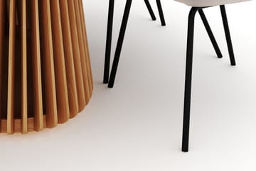 Peyra Spisebord 200 cm Oval med 6 Berit Stoler - Natur - Møbler - Bord - Spisegruppe