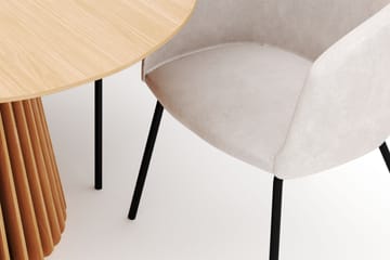 Peyra Spisebord 200 cm Oval med 6 Berit Stoler - Natur - Møbler - Bord - Spisegruppe