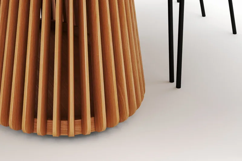 Peyra Spisebord 200 cm Oval med 6 Gemmiano Stoler - Natur - Møbler - Bord - Spisegruppe