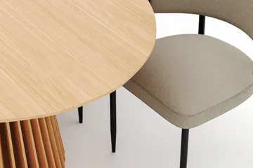 Peyra Spisebord 200 cm Oval med 6 Sawako Stoler - Natur - Møbler - Bord - Spisegruppe