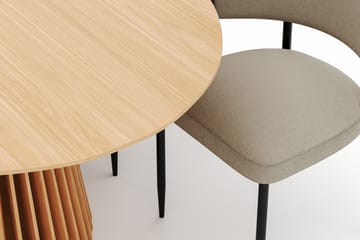 Peyra Spisebord 200 cm Oval med 6 Sawako Stoler - Natur - Møbler - Bord - Spisegruppe