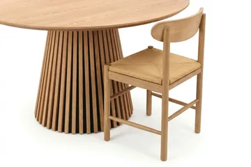 Peyra spisegruppe rund 130 cm eik med 6 Malte spisestoler - Møbler - Bord - Spisegruppe