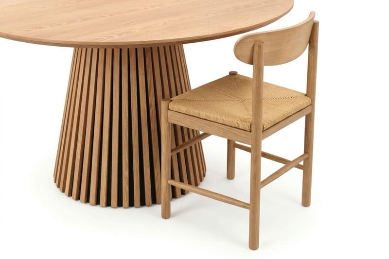 Peyra spisegruppe rund 130 cm eik med 6 Malte spisestoler - Møbler - Bord - Spisegruppe