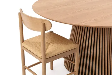 Peyra spisegruppe rund 180 cm eik med 8 Malte spisestoler - Møbler - Bord - Spisegruppe