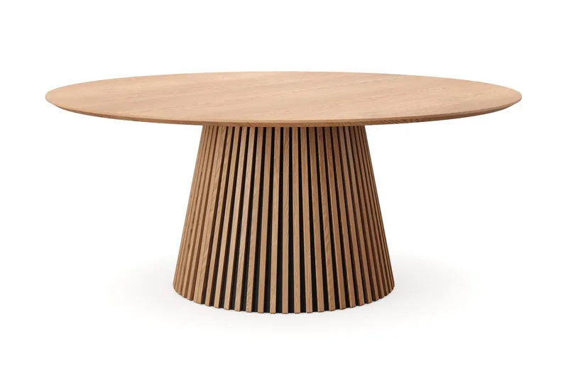 Peyra spisegruppe rund 180 cm eik med 8 Winston spisestoler - Eik - Møbler - Bord - Spisegruppe