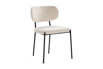 Peyra spisegruppe rund 180 cm svart med 8 Gemmiano spisestoler - Svart - Møbler - Bord - Spisegruppe