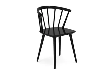 Peyra spisegruppe rund 180 cm svart med 8 Tyrö spisestoler - Svart - Møbler - Bord - Spisegruppe