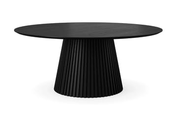 Peyra spisegruppe rundt 180 cm svart med 8 Katy spisestoler - Svart - Møbler - Bord - Spisegruppe