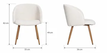 Peyra Uttrekkbart rundt 120-220 cm Eik med 4 Greya Spisestoler - Eik - Møbler - Bord - Spisegruppe