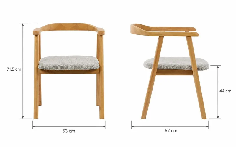 Peyra Uttrekkbart rundt 120-220 cm Eik med 4 Jolie Spisestoler - Eik - Møbler - Bord - Spisegruppe