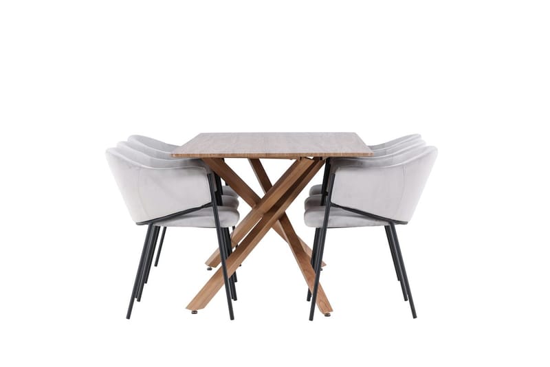 Piazza spisebord 180x90 cm med 6 Evelina armstoler - Møbler - Bord - Spisegruppe