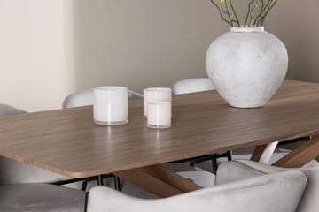 Piazza spisebord 180x90 cm med 6 Evelina armstoler - Møbler - Bord - Spisegruppe