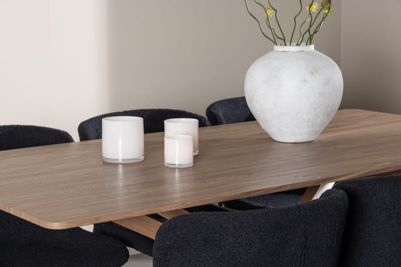 Piazza Spisebord 180x90 cm med 6 Modesto Spisestoler - Møbler - Bord - Spisegruppe