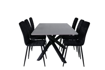 Piazza Spisebord 190 cm med 6 Windu Spisestoler - Møbler - Bord - Spisegruppe