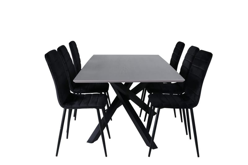 Piazza Spisebord 190 cm med 6 Windu Spisestoler - Møbler - Bord - Spisegruppe