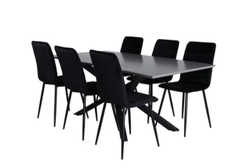Piazza Spisebord 190 cm med 6 Windu Spisestoler - Møbler - Bord - Spisegruppe