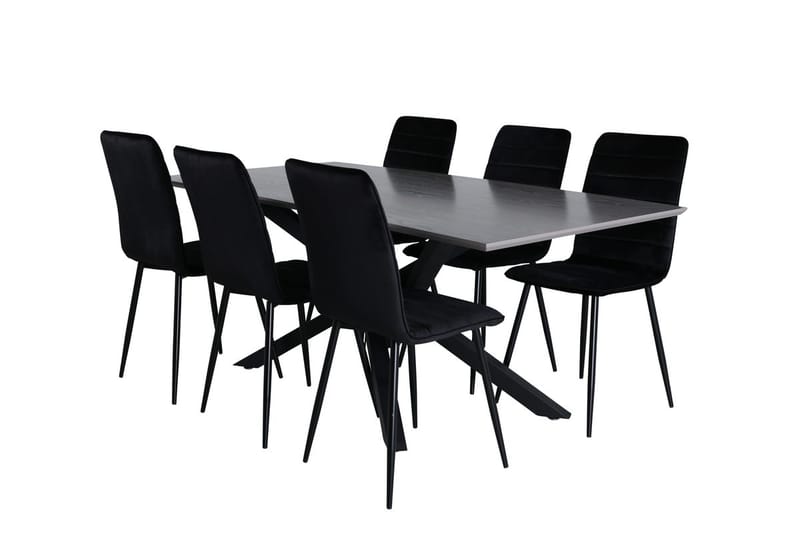 Piazza Spisebord 190 cm med 6 Windu Spisestoler - Møbler - Bord - Spisegruppe
