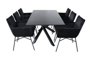 Piazza Spisebord 190 cm med 6 Petra Armstoler - Møbler - Bord - Spisegruppe