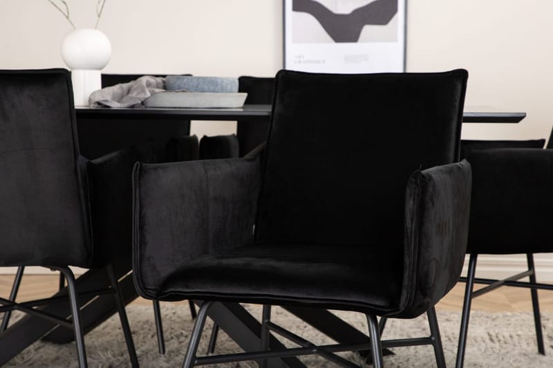 Piazza Spisebord 190 cm med 6 Petra Armstoler - Møbler - Bord - Spisegruppe