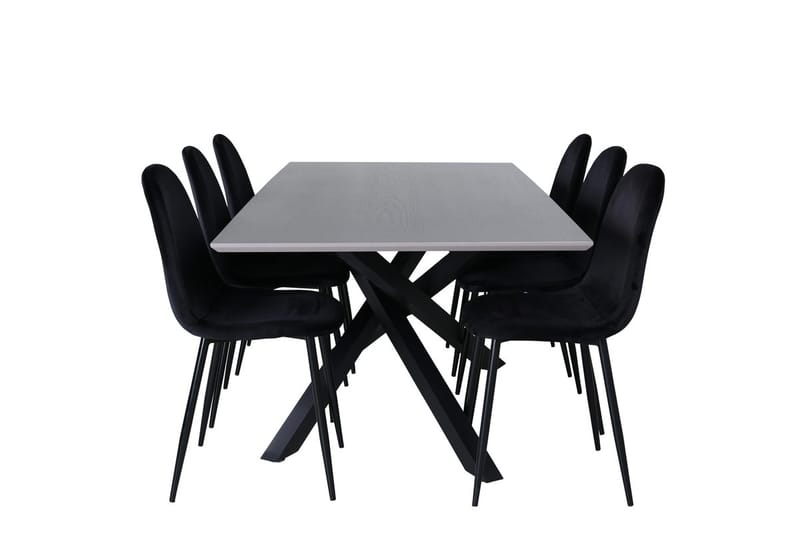 Piazza Spisebord 190 cm med 6 Polar Kjøkkenstoler - Møbler - Bord - Spisegruppe