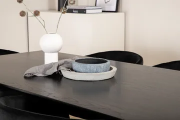 Piazza Spisegruppe 180 cm Rektangulær med 6 Berit Stoler - Sort - Møbler - Bord - Spisegruppe