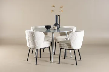 Plaza Spisebord 100 cm med 4 Agnes Spisestoler - Møbler - Bord - Spisegruppe