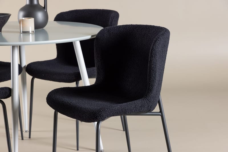 Plaza Spisebord 100 cm med 4 Modesto Spisestoler - Møbler - Bord - Spisegruppe