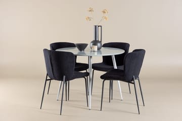 Plaza Spisebord 100 cm med 4 Modesto Spisestoler - Møbler - Bord - Spisegruppe