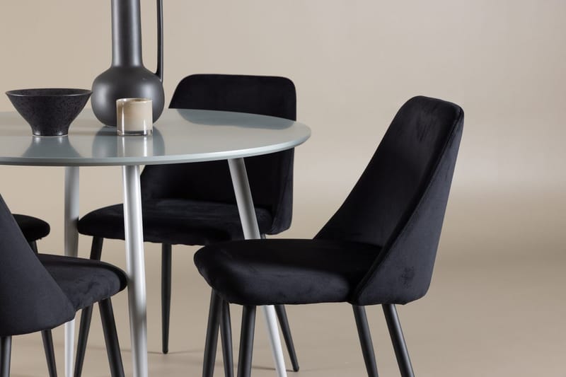Plaza Spisebord 100 cm med 4 Night Spisestoler - Møbler - Bord - Spisegruppe