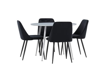 Plaza Spisebord 100 cm med 4 Night Spisestoler - Møbler - Bord - Spisegruppe