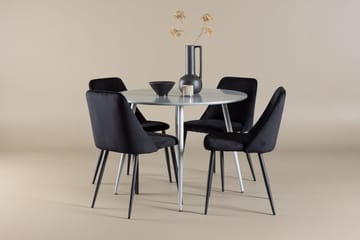 Plaza Spisebord 100 cm med 4 Night Spisestoler - Møbler - Bord - Spisegruppe