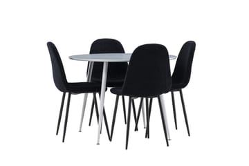 Plaza Spisebord 100 cm med 4 Polar Spisestoler - Møbler - Bord - Spisegruppe