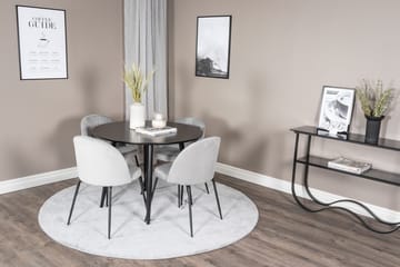 Plaza Spisebord 100x100 cm med 4 Wrinkles Spisestoler - Møbler - Bord - Spisegruppe