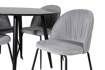 Plaza Spisebord 100x100 cm med 4 Wrinkles Spisestoler - Møbler - Bord - Spisegruppe