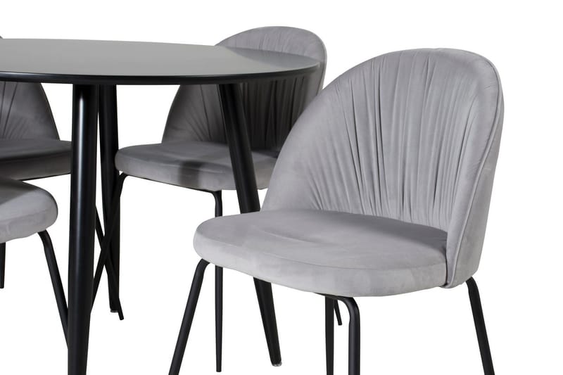 Plaza Spisebord 100x100 cm med 4 Wrinkles Spisestoler - Møbler - Bord - Spisegruppe