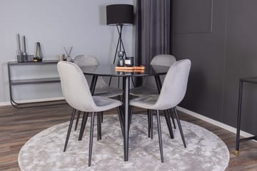 Plaza spisebord 100x100 cm med 4 Polar kjøkkenstoler - Møbler - Bord - Spisegruppe