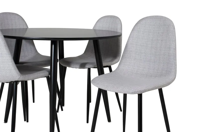 Plaza spisebord 100x100 cm med 4 Polar spisestoler - Møbler - Bord - Spisegruppe