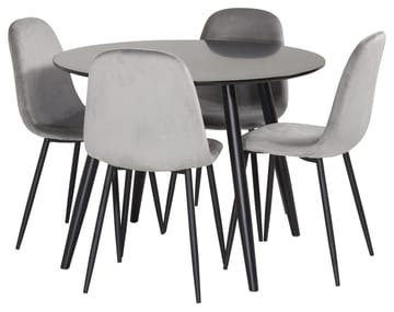 Plaza spisebord 100x100 cm med 4 Polar kjøkkenstoler - Møbler - Bord - Spisegruppe