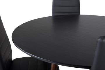 Plaza spisebord rundt med 4 Slim spisestoler - Møbler - Bord - Spisegruppe