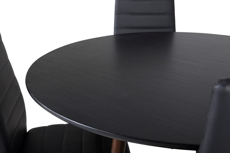 Plaza spisebord rundt med 4 Slim spisestoler - Møbler - Bord - Spisegruppe