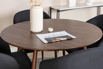 Plaza Spisegruppe 100 cm Rund med 4 Arch Stoler - Sort - Møbler - Bord - Spisegruppe