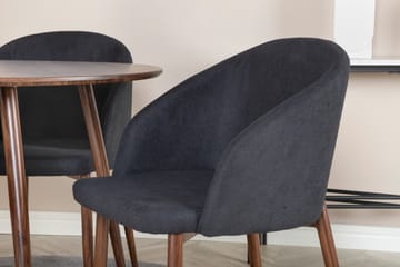 Plaza Spisegruppe 100 cm Rund med 4 Arch Stoler - Sort - Møbler - Bord - Spisegruppe