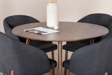 Plaza Spisegruppe 100 cm Rund med 4 Arch Stoler - Sort - Møbler - Bord - Spisegruppe