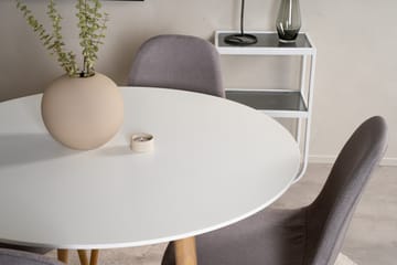 Plaza Spisegruppe 100 cm Rund med 4 Polar Stoler - Natur - Møbler - Bord - Spisegruppe