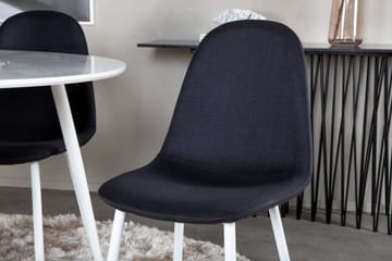 Plaza Spisegruppe 100 cm Rund med 4 Polar Stoler - Sort - Møbler - Bord - Spisegruppe