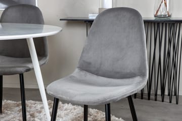 Plaza Spisegruppe 100 cm Rund med 4 Polar Stoler - Sort - Møbler - Bord - Spisegruppe