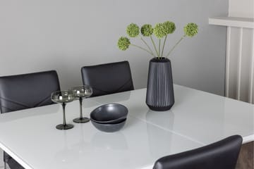 Pluto Spisegruppe 120 cm Rektangulær med 4 Lily Stoler - Sort - Møbler - Bord - Spisegruppe