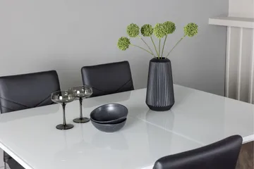 Pluto Spisegruppe 120 cm Rektangulær med 4 Lily Stoler - Sort - Møbler - Bord - Spisegruppe