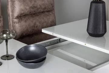 Pluto Spisegruppe 120 cm Rektangulær med 4 Zizo Stoler - Brun - Møbler - Bord - Spisegruppe