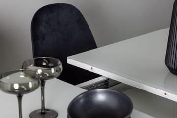 Pluto Spisegruppe 120 cm Rektangulær med 4 Polar Stoler - Sort - Møbler - Bord - Spisegruppe